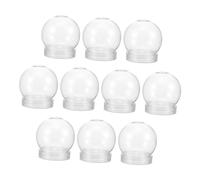 Uonlytech Lot de 10 Boules à Neige Personnalisables D'ampoule Pet 270ml, Boîtes de Bonbons Multifonctionnelles pour Décoration D'art et Fêtes de Noël