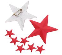 Uonlytech Lot De 10 Broches Étoiles À Cinq Branches En Aluminium Rouge