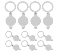 Uonlytech Lot de 10 caches-jonction argentés pour de porte d'entrée, pour préserver l'intimité de votre domicile - Plaque de protection en cuivre pour de porte, idéale pour les dispositifs de