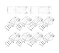 Uonlytech Lot de 10 Crochets à Clip Transparents pour Stores Enrouleurs, Crochets Guide-Cordon pour Rideaux Occultants, Fixation Murale Vis et Bouchons, Compatible Chaînettes Verticales