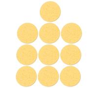 Uonlytech Lot de 10 Éponges à Maquillage Rondes en Mousse Cellulose 10 Mm Éponges Exfoliantes pour Visage, Nettoyage Doux, Démaquillage, Tampons Faciaux pour Soins Quotidiens Peau Sensible