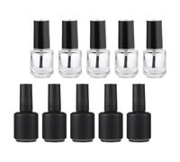 Uonlytech Lot de 10 Flacons en Verre Vides 15ml pour Vernis à Ongles, Réutilisables et Légers, pour Voyage et Manucure Mobile