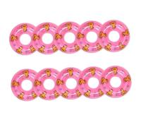 Uonlytech Lot de 10 Mini Bouées de Natation en Résine Rose Accessoires Décoratifs pour Maison Miniature Ornements de Bureau Modèles de Bouées de Dessin Animé pour Loisirs Créatifs