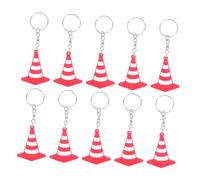 Uonlytech Lot De 10 Mini Cônes De Signalisation Porte-Clés - Porte-Clés Créatif En Forme De Cône De Construction Décorations De Fête Pour Souvenirs