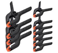 Uonlytech Lot de 10 Pinces à Ressort en Plastique Robustes Serrage-Joints Compacts 2 X6 et 3 X4 pour Travail du Bois Bricolage Fixation Rapide et Polyvalente