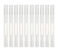 Uonlytech Lot de 10 Stylos Vides pour Huile à Ongles 3ml en Plastique Blanc avec Pinceau, Design Anti-fuite, pour Voyage et Soin des Ongles