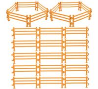 Uonlytech Lot de 100 Barrières De Ferme Miniature en Plastique Jaune 9 Cm pour Garçon Et Filles, Clôture De Corral Jouet, Accessoires De Scène pour Construction De Diorama Et Jeux Créatifs