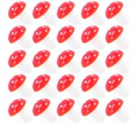 Uonlytech Lot de 100 Mini Champignons Artificiels Rouges en Mousse pour Décoration de Gâteau Micro-Paysage DIY Ornement de Jardin Miniature Accessoires Décoratifs Non Comestibles