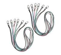 Uonlytech Lot de 12 Lanières Porte-badges Élastiques avec Mousqueton, Cordons Fins et Extensibles Multicolores, Tour de Cou Confortable en Tissu Doux, pour Bureau, Écoles et Événements