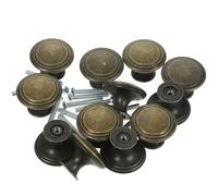 Uonlytech Lot de 12 Poignées de Commode Vintage Rondes en Fer, Boutons Décoratifs Légers pour Tiroirs et Armoires, Faciles à Installer pour Décoration Intérieure