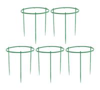 Uonlytech Lot de 15 Tuteurs à Fleurs en Métal Ø 20 Cm, Supports pour Plantes Grimpantes, Anneaux de Soutien Modulables pour Jardin, Serrage et Balcon - Protections Anti-Renversement