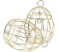 Uonlytech Lot de 2 Boîtes à Dragées en Fer Creuses Dorées Coffrets de Friandises pour Mariage et Fêtes Design de Cloche Ajourée Décorations Élégantes pour Présents Noces et Anniversaires