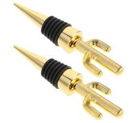 Uonlytech Lot de 2 Bouchons de Bouteille de Vin Dorés en Alliage de Cactus Bouchons en Liège Décoratifs pour Fêtes et Présents Présent Original pour Anniversaire et Célébrations