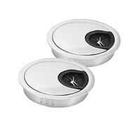 Uonlytech Lot de 2 Cache-câbles de Bureau Pratiques en pour Ordinateur de Bureau Cache-câble Pivotant pour Un Accès Facile