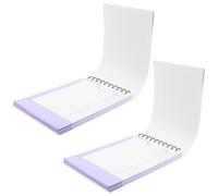 Uonlytech Lot de 2 Carnets à Spirale Lignés Format 21 X 14 CM Agenda Non Daté Violet Papier Détachable sans Bavure Bloc-Notes de Bureau pour Listes de Tâches et Organisation Quotidienne