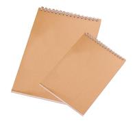 Uonlytech Lot de 2 Carnets de Croquis à Spirale A5 et A6, Papier Kraft Blanc Vierge, Bloc-notes pour Étudiants et Artistes, Cahier de Dessin Multifonction pour Peinture, Graffiti et Prise