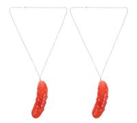 Uonlytech Lot de 2 colliers pendentifs hot-dog - Bijoux réalistes en forme de saucisse - Colliers pour couples, accessoires de déguisement pour femmes et hommes