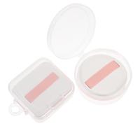 Uonlytech Lot de 2 Éponges à Maquillage Visage, Réutilisables, Sèches et Humides, Forme Ronde et Carrée, Couleurs Rouge et Rose, pour Fond de Teint, Poudre et Contouring, Étui de Rangement,