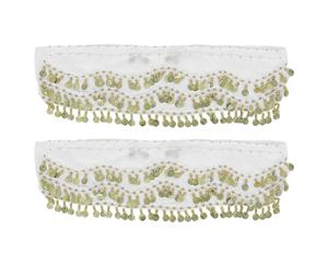 Uonlytech Lot De 2 Foulards De Danse Orientale Avec PièCes DoréEs Ceinture De Danseuse Du Ventre En Mousseline LéGèRe Accessoire Pour Spectacles Festivals Et Pratique