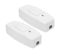 Uonlytech Lot de 2 Interrupteurs à Bascule en Plastique avec Indicateur LED pour Cordon d'Alimentation de Lampe de Bureau Interrupteurs en Ligne Universels pour Appareils Électroménagers