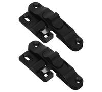 Uonlytech Lot de 2 loquets de porte coulissante en plastique, verrous à pêne coulissant, crochet de sécurité coulissant, loquet de fenêtre de remplacement pour portes-fenêtres en maille