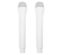 Uonlytech Lot de 2 Microphones pour Enfants : Jouet réaliste en Plastique pour Halloween, Anniversaire, Noël, karaoké, Cosplay, Simulation de Discours