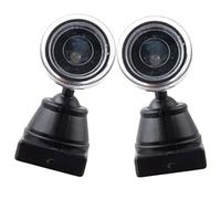 Uonlytech Lot de 2 Mini Projecteurs Verts pour Modélisme Ferroviaire Lampe Réflectrice de Table à Sable Modèle de Feu de Signalisation Simulé pour Décoration de Table à Sable et