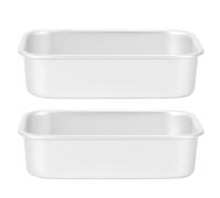 Uonlytech Lot de 2 Moules à Toast en Alliage d'Aluminium, Moules à Pâtisserie Carrés Résistants à Haute Température, Ustensiles de Cuisson, Gâteau et Pudding, Cuisine Maison