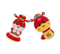 Uonlytech Lot De 2 Peluches Serpent Dragon Et Animaux en Peluche Réalistes pour Le Nouvel an Chinois Fête du Printemps Peluche Dragon Et Adopt Me Pets