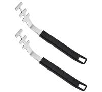 Uonlytech Lot de 2 Pinces à Grille de Barbecue en Acier Inoxydable, Lève-grilles Multifonction Anti-brûlure pour Cuisson Sécurisée, Outil Camping pour Barbecue Extérieur et Fête des Pères