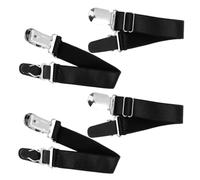 Uonlytech Lot de 2 Pinces à Jarretières Réglables en Métal Noir Forme Bec de Canard Maintien Antidérapant pour Bas Accessoires Féminins Pratiques pour Rangement en Armoire et Buanderie