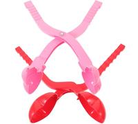 Uonlytech Lot de 2 Pinces à Neige Extérieur d'hiver Plastique Sûr Forme Cœur et Bonhomme de Neige pour Jeux de Combat et Activités en Plein Air Hiver Garçon et Filles Couleur Aléatoire