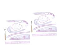 Uonlytech Lot De 2 Règles De Coupe Règle De Couture Métrique Française Règle De Courbe Flexible Règle De Mesure Règle De Patron Pour La Couture De Vêtements Fournitures De Couture Pour