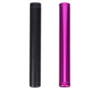 Uonlytech Lot de 2 Tubes de Rangement Étanches en Alliage D'aluminium, Coffre-fort Caché pour Argenté, Conteneur de Voyage Portable Compact Noir et Violet, Stockage Secret pour