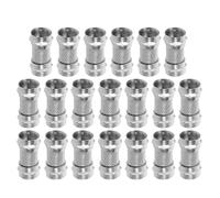 Uonlytech Lot de 20 adaptateurs de connecteurs coaxiaux de type F - Coupleur mâle double pour rallonge coaxiale, connexion d'antenne et de câble TV