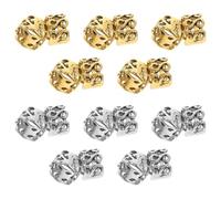 Uonlytech Lot de 20 Anneaux Rétro pour Dreadlocks, Pinces Spirales Métalliques Dorées et Argentées, Accessoires Cheveux Tressés Ethniques, Perles Dreadlocks, Coiffure Fête et Quotidien