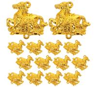Uonlytech Lot de 20 Breloques Cheval du Zodiaque Chinois en Alliage Coloré Pendentifs Suspendus pour Création de Bijoux DIY Décorations Amulette pour Nouvel An Chinois et Fêtes