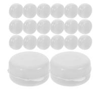 Uonlytech Lot de 20 hochets pour bébé : boules plates pour jouets de bébé - Remplacement de l'accessoire de bruit en plastique - Accessoires pour jouets à secouer DIY