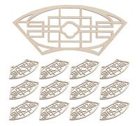 Uonlytech Lot de 20 Mini-paravents Chinois en Bois pour décoration de Maison de poupée. Mini-Maison à Monter soi-même, Panneau de confidentialité rétro en Bois pour scène de Vacances.