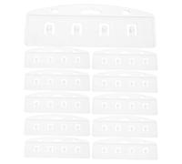 Uonlytech Lot de 20 Porte-Cartes d'Identité Demi-Format en Plastique Rigide Givré Pochette Transparente pour Badge et Carte de Crédit Étui Compact pour Bureau et Usage Élève