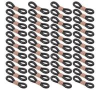 Uonlytech Lot de 200 Bandes Noires en Silicone Réglables pour Correction des Pattes de Poussins, Outil de Réhabilitation Volaille pour Élevage et Développement Sain