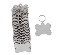 Uonlytech Lot de 24 Porte-clés Vierges Mdf à Transfert Thermique Diy, Support de Bricolage, Forme Os, Couleur Naturelle, pour Création Personnalisée, Loisirs Créatifs, Présents Faits Main