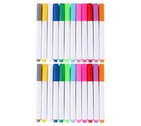 Uonlytech Lot de 24 Stylos Lavables à Craie Liquide Néon Effaçables pour Tableau Led, Pointe Fine, Couleurs Fluorescentes Vives, 12 Couleurs X 2 Sets, Marqueurs pour Vitres, Fenêtres