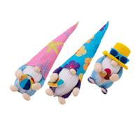 Uonlytech Lot de 3 Gnomes d'Été Décoratifs Thème Plage Surf Ballon de Plage et Glace en Peluche Ornement Nautique Coloré pour Décoration Intérieure et Festive