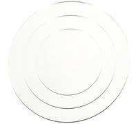 Uonlytech Lot de 3 Panneaux Miroir Acrylique Ronds Réfléchissants pour Photographie de Produits, Accessoires Photo Cosmétiques, Fond de Table Décoratif, Dimensions 10/14/18 Cm,