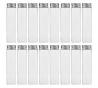 Uonlytech Lot de 30 Flacons Cylindriques en Verre 60 ML avec Bouchon Aluminium Tubes à Essai Hermétiques Polyvalents pour Laboratoire Cosmétiques Loisirs Créatifs et Voyages