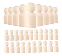 Uonlytech Lot De 30 Poupées à Chevilles En Bois Inachevées Diy, Garçon 35mm, Couleur Bois Naturel, Fournitures D'artisanat Pour Garçon Et Filles, Activités Créatives, Loisirs Éducatifs