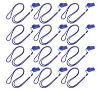 Uonlytech Lot de 36 Sifflets Arbitre Sportif en Plastique Bleu avec Cordon, Son Puissant Haute Intensité, Design Solide et Portable pour Basket et Situations d'urgence