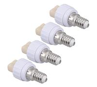 Uonlytech Lot de 4 Adaptateurs de Douille D'ampoule E14 vers G9, Douille G9 en Métal et Plastique, Pratiques pour Lampes LED et Usage Domestique