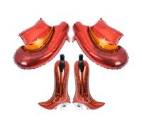 Uonlytech Lot de 4 Ballons en Aluminium de Cowboy 2 Ballons Chapeau de Cowboy Décorations Gonflables pour Fête Western et Anniversaire Légers et Résistants Accessoire de Fête Original